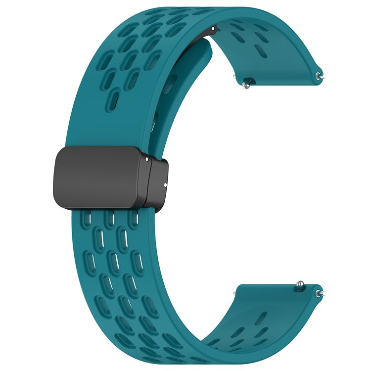Silicone Watch Band for Samsung Galaxy Watch3 45mm / Huawei Watch GT 5 Pro 46mm / GT 5 46mm / GT 5 Pro 46mm / GT 5 46mm / GT 4 46mm / GT 3 Pro 46mm 22mm Replacement Straps - Navy Green