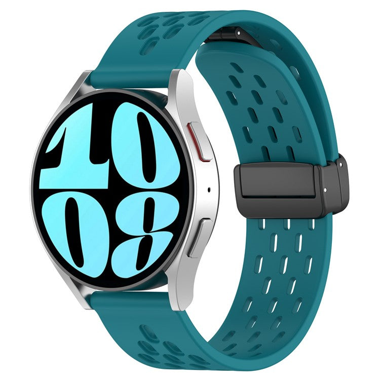 Silicone Watch Band for Samsung Galaxy Watch3 45mm / Huawei Watch GT 5 Pro 46mm / GT 5 46mm / GT 5 Pro 46mm / GT 5 46mm / GT 4 46mm / GT 3 Pro 46mm 22mm Replacement Straps - Navy Green