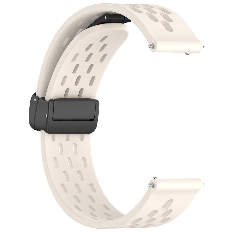 Silicone Watch Band for Samsung Galaxy Watch3 45mm / Huawei Watch GT 5 Pro 46mm / GT 5 46mm / GT 5 Pro 46mm / GT 5 46mm / GT 4 46mm / GT 3 Pro 46mm 22mm Replacement Straps - Starlight