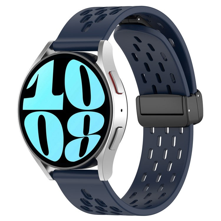 Silicone Watch Band for Samsung Galaxy Watch3 45mm / Huawei Watch GT 5 Pro 46mm / GT 5 46mm / GT 5 Pro 46mm / GT 5 46mm / GT 4 46mm / GT 3 Pro 46mm 22mm Replacement Straps - Midnight Blue