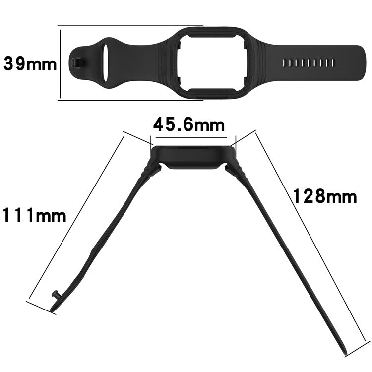 For Xiaomi Redmi Watch 3 Replacement Wrist Band Integrated Silicone Strap Watch Protective Case - Ivory White