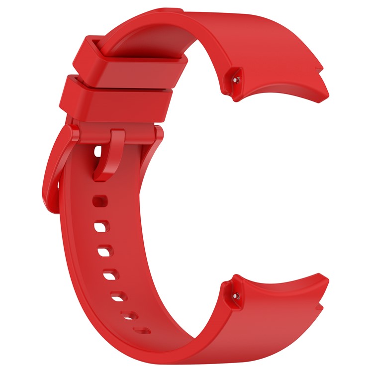 For Samsung Galaxy Watch FE 40mm / Watch6 40mm / 44mm / Watch6 Classic 43mm / 47mm Silicone Watch Band Strap with Colorful Buckle - Red
