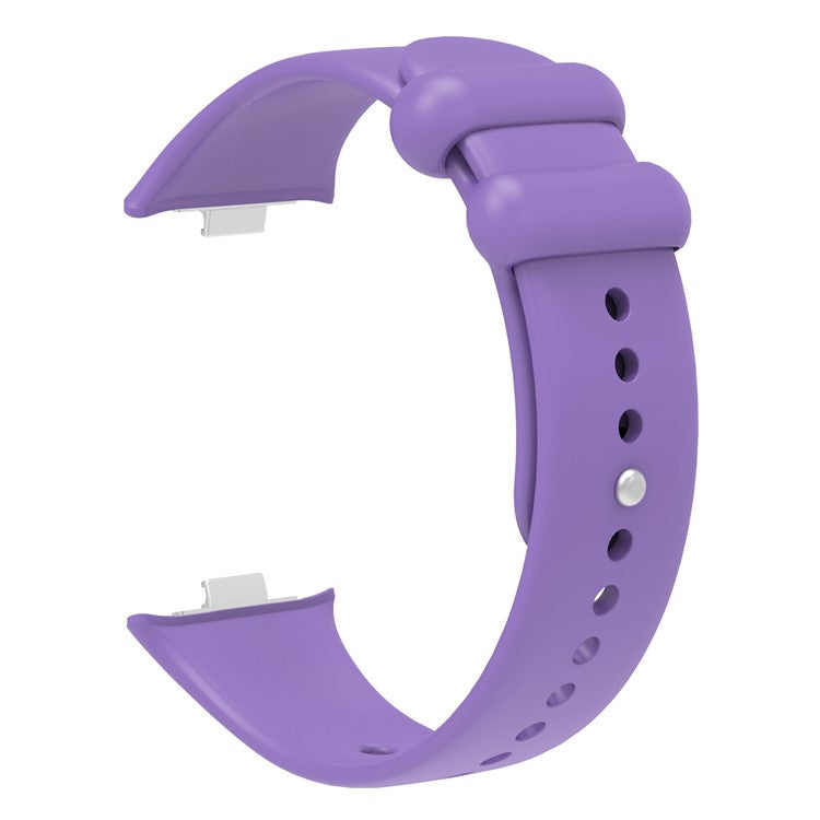 For Xiaomi Smart Band 8 Pro Solid Color Wrist Band Replacement Silicone Watch Strap - Purple