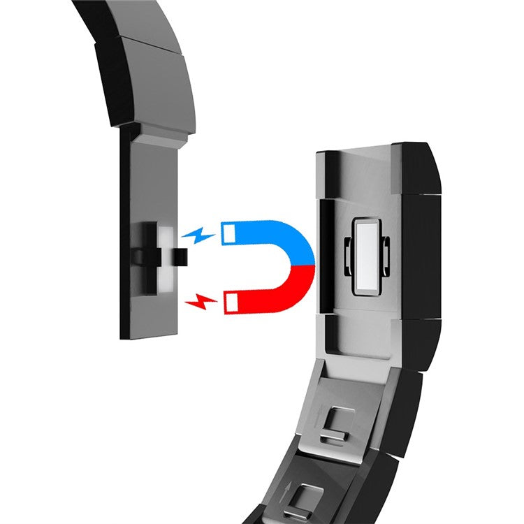 For Apple Watch Series 10 46mm / Ultra 2 Ultra 49mm /  Series 9 8 7 45mm / 6 5 4 SE (2023) SE (2022) SE 44mm / 3 2 1 42mm Magnetic Stainless Steel Watch Strap - Black