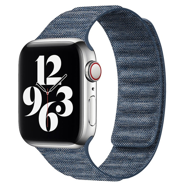 AW Magnetic Watch Band for Apple Watch Series 10 46mm / Ultra 2 Ultra 49mm /  Series 9 8 7 45mm / 6 5 4 SE (2023) SE (2022) SE 44mm / 3 2 1 42mm Denim Wrist Strap - Baby Blue