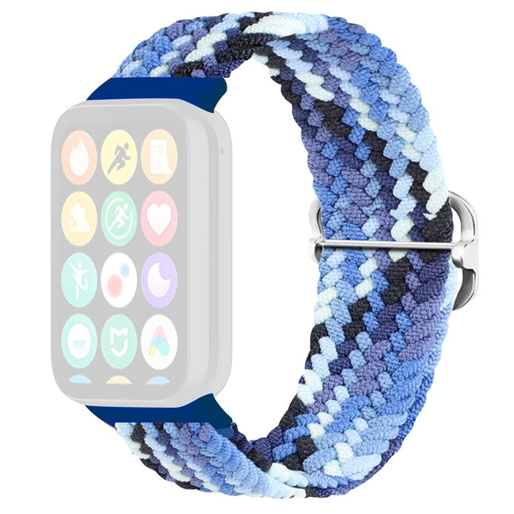 For Xiaomi Smart Band 8 Pro Nylon Watch Band Adjustable Woven Strap - Colorful Blue