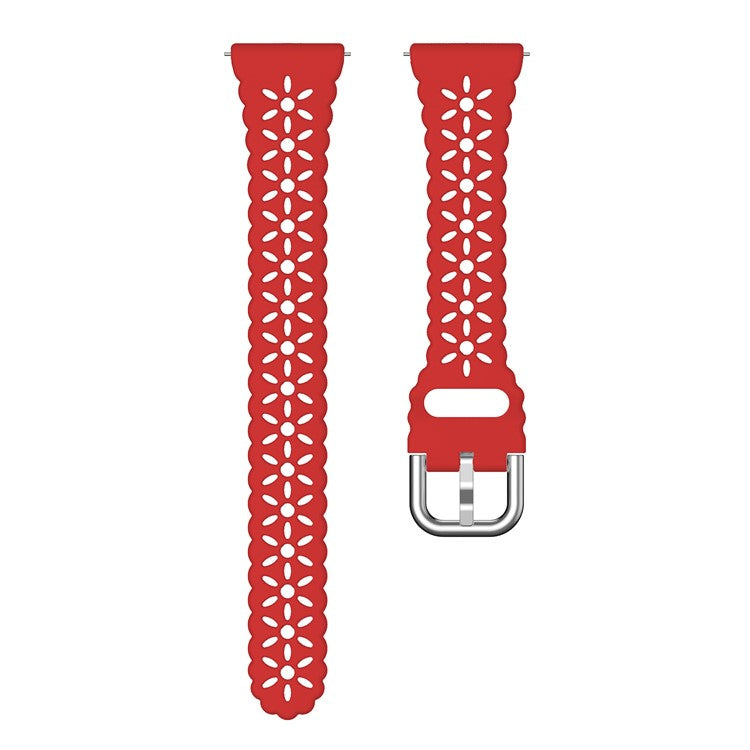 For Samsung Galaxy Watch FE 40mm / Watch6 / 6 Classic / Watch 5 / 5 Pro / Watch4 Silicone Strap 20mm Watch Band - Red