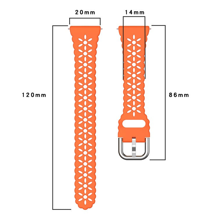 For Samsung Galaxy Watch FE 40mm / Watch6 / 6 Classic / Watch 5 / 5 Pro / Watch4 Silicone Strap 20mm Watch Band - Starlight