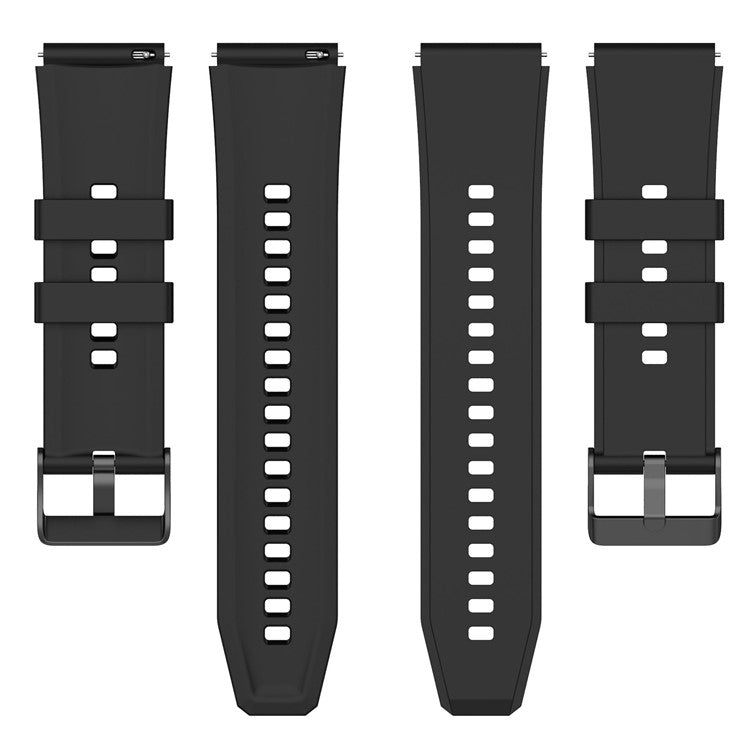 For Oppo Watch 4 Pro Silicone Watch Band 22mm Adjustable Strap - Black