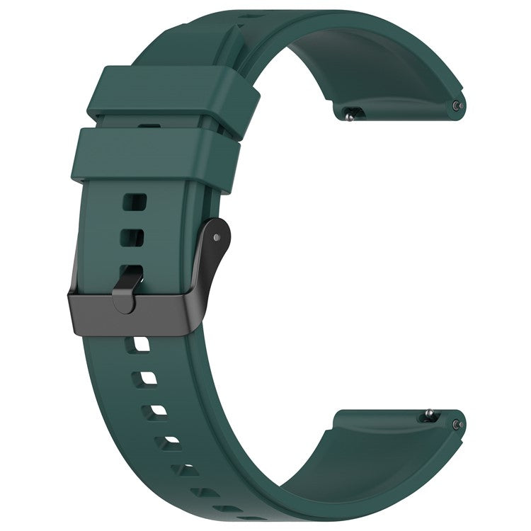 For Oppo Watch 4 Pro Silicone Watch Band 22mm Adjustable Strap - Blackish Green