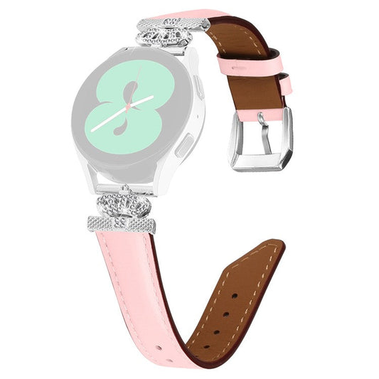 Crown Connector Watch Band for Huami Amazfit Cheetah Pro , 20mm Replacement Strap with Silver Buckle - Pink