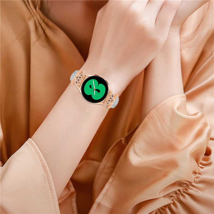 For Huami Amazfit Cheetah Pro Rose Gold Buckle 20mm Watch Band Crown-shape Connector Strap - Grey