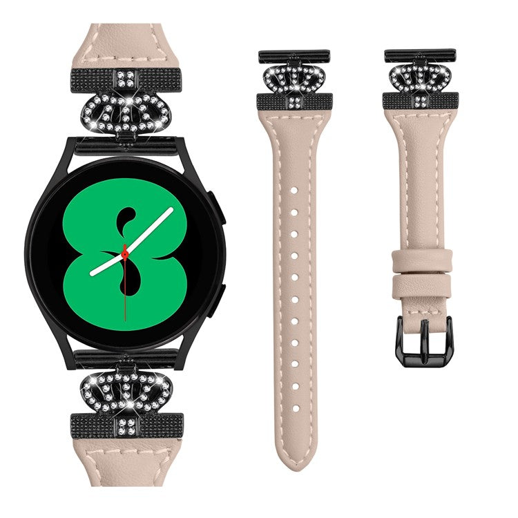 For Huami Amazfit Cheetah Pro 20mm Strap Black Buckle Crown Connector Watch Band - Apricot