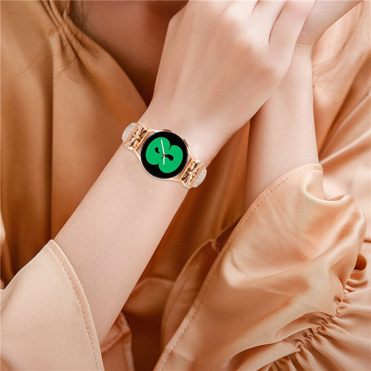 Rose Gold Buckle Band for Huami Amazfit Cheetah Pro 20mm Genuine Cowhide Leather Watch Strap - Apricot