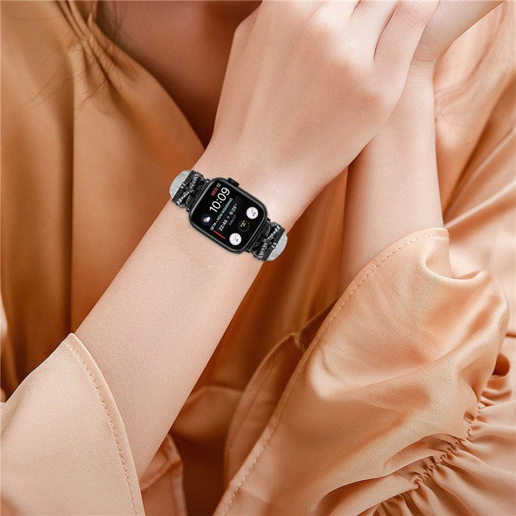 Watchband for Apple Watch Series 10 42mm / 9 8 7 41mm / SE (2023) SE (2022) SE 6 5 4 40mm / 3 2 1 38mm Black Buckle Watch Strap - Grey