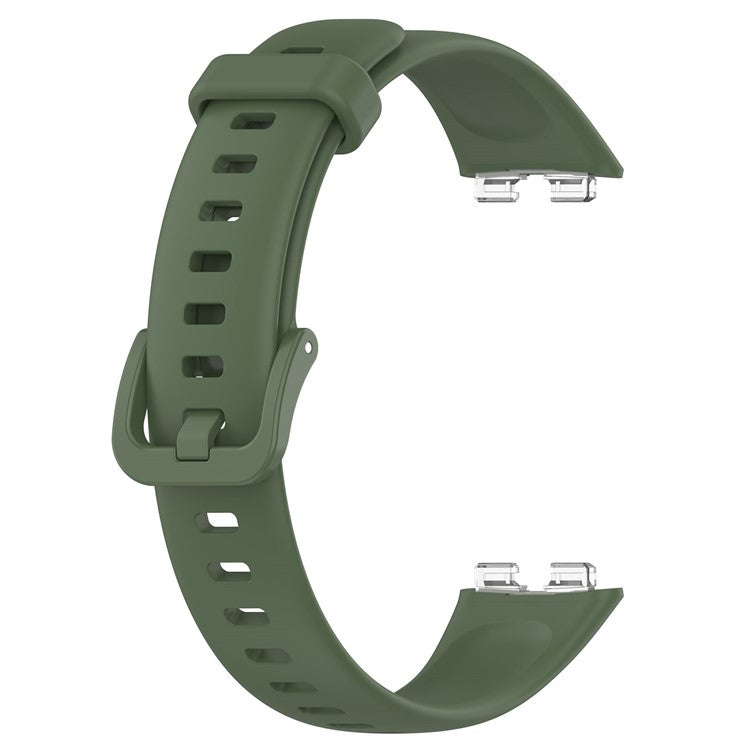 For Huawei Band 8 / Band 8 NFC / Band 9 / Band 9 NFC Silicone Strap Waterproof Soft Watch Band - Dark Geen
