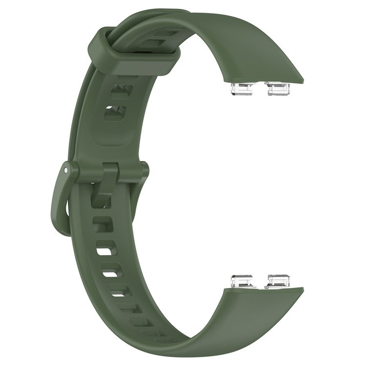 For Huawei Band 8 / Band 8 NFC / Band 9 / Band 9 NFC Silicone Strap Waterproof Soft Watch Band - Dark Geen