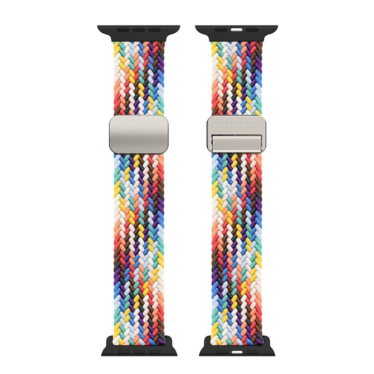 DUX DUCIS For Apple Watch Series 10 46mm / Ultra 2 Ultra 49mm /  Series 9 8 7 45mm / 6 5 4 SE (2023) SE (2022) SE 44mm / 3 2 1 42mm Watch Band - Black / Rainbow