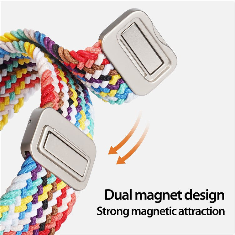 DUX DUCIS For Apple Watch Series 10 46mm / Ultra 2 Ultra 49mm /  Series 9 8 7 45mm / 6 5 4 SE (2023) SE (2022) SE 44mm / 3 2 1 42mm Watch Band - Black / Rainbow