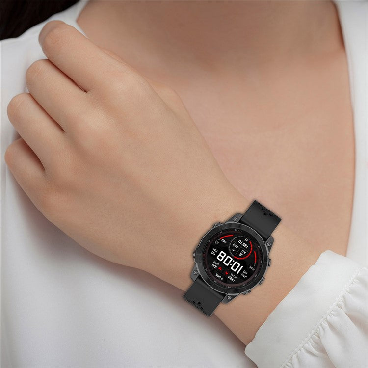 For Garmin Tactix 7 Pro / Fenix 7X / Fenix 7X Solar Silicone Watch Strap 26mm Breathable Watch Band with Folding Buckle - White