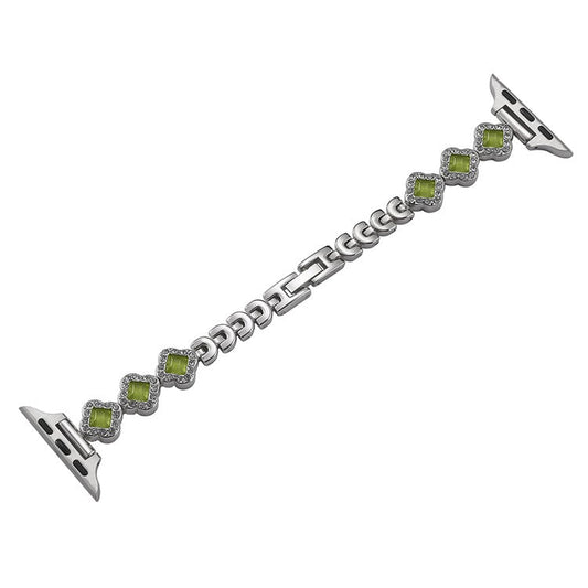 Watch Strap for Apple Watch Series 10 42mm / 9 8 7 41mm / SE (2023) SE (2022) SE 6 5 4 40mm / 3 2 1 38mm Rhinestone Stainless Steel Strap - Starlight