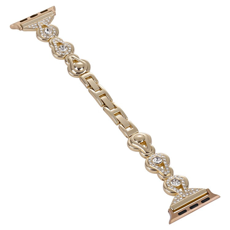 Watch Strap for Apple Watch Series 10 42mm / 9 8 7 41mm / SE (2023) SE (2022) SE 6 5 4 40mm / 3 2 1 38mm Gourd Design Bling Band - Gold