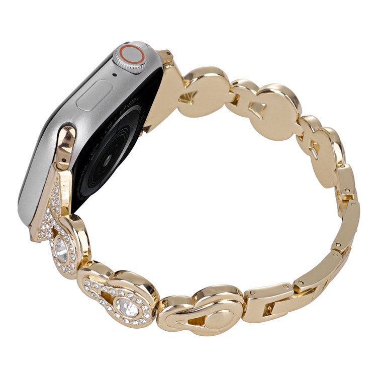 Watch Strap for Apple Watch Series 10 42mm / 9 8 7 41mm / SE (2023) SE (2022) SE 6 5 4 40mm / 3 2 1 38mm Gourd Design Bling Band - Gold