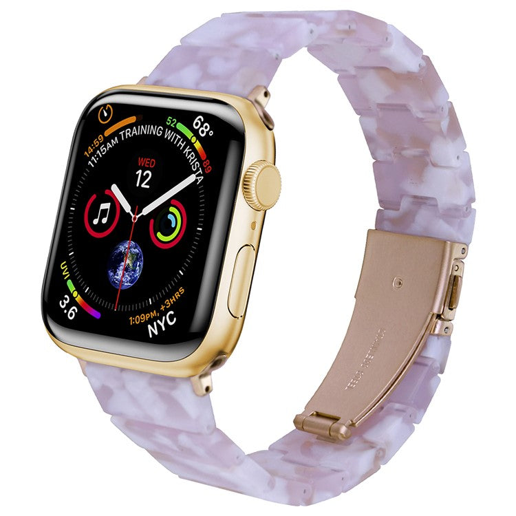 Watch Strap for Apple Watch Series 10 42mm / 9 8 7 41mm / SE (2023) SE (2022) SE 6 5 4 40mm / 3 2 1 38mm Resin Watch Band Bracelet - Pink Mix