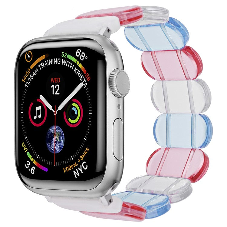 Watch Band for Apple Watch Series 10 46mm / Ultra 2 Ultra 49mm /  Series 9 8 7 45mm / 6 5 4 SE (2023) SE (2022) SE 44mm / 3 2 1 42mm Elastic Resin Strap - Multicolor
