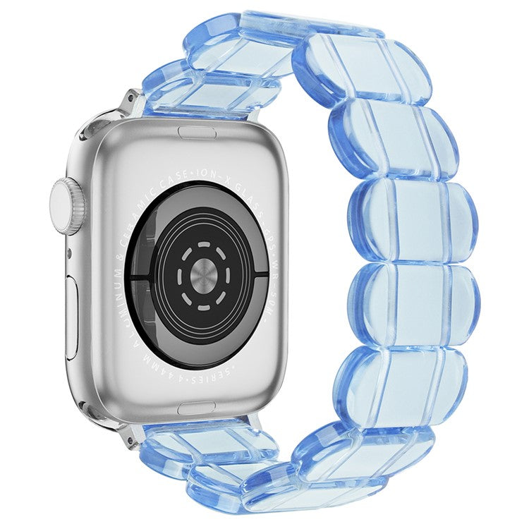 Watch Strap for Apple Watch Series 10 42mm / 9 8 7 41mm / SE (2023) SE (2022) SE 6 5 4 40mm / 3 2 1 38mm Elastic Band Bracelet - Transparent Blue