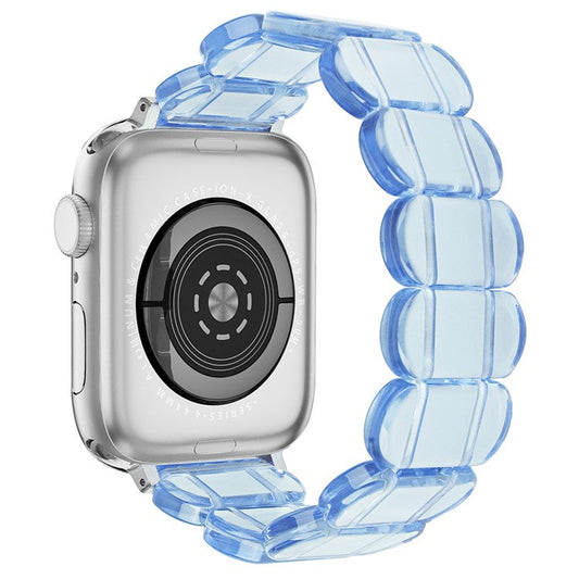 Watch Strap for Apple Watch Series 10 42mm / 9 8 7 41mm / SE (2023) SE (2022) SE 6 5 4 40mm / 3 2 1 38mm Elastic Band Bracelet - Transparent Blue