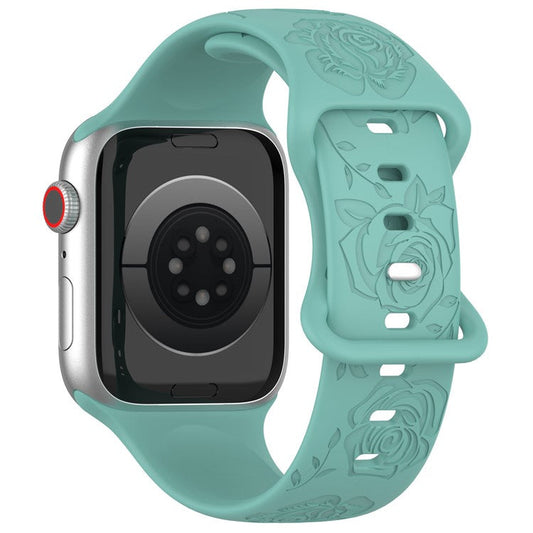 Watch Strap for Apple Watch Series 10 42mm / 9 8 7 41mm / SE (2023) SE (2022) SE 6 5 4 40mm / 3 2 1 38mm Silicone Watch Band - Green