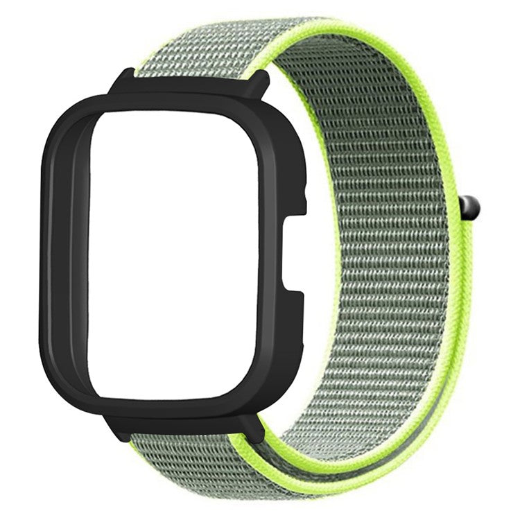 For Xiaomi Redmi Watch 3 Nylon Watch Band Adjustable Wrist Strap with Watch Case - Bright Yellow