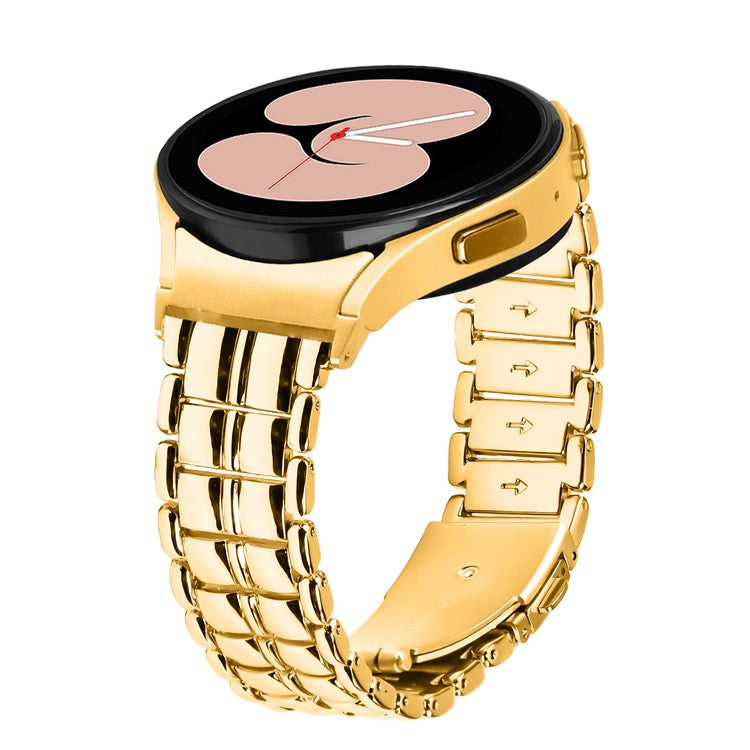 For Samsung Galaxy Watch 5 Active / Watch 5 / Watch FE 40mm / Watch4 Buckle Closure Metal Smart Watch Replacement Strap - Gold