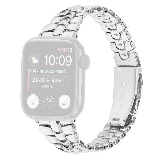 For Apple Watch Series 10 46mm / Ultra 2 Ultra 49mm /  Series 9 8 7 45mm / 6 5 4 SE (2023) SE (2022) SE 44mm / 3 2 1 42mm Metal Watch Strap - Silver
