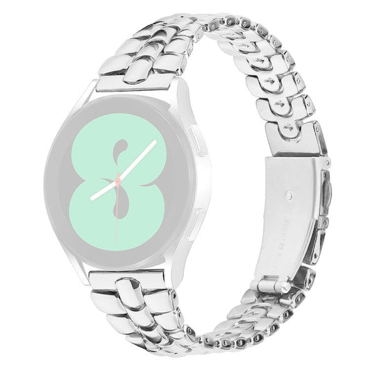 For Samsung Galaxy Watch6 40mm / 44mm / Watch6 Classic 43mm / 47mm Metal Slim Watch Strap 20mm Replacement Watch Band - Silver