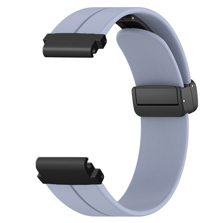 For Garmin Fenix 7 / 6 / 5 / Huami Amazfit Falcon Silicone Watch Band Magnetic Buckle Strap with 22mm PC Connector - Lavender Grey