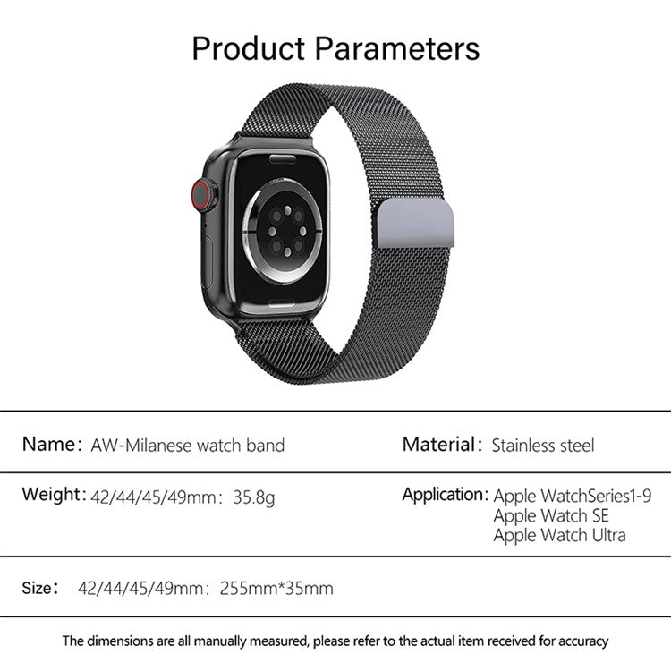 KALEBOL KLB-ML-001 For Apple Watch Series 10 46mm / Ultra 2 Ultra 49mm /  Series 9 8 7 45mm / 6 5 4 SE (2023) SE (2022) SE 44mm / 3 2 1 42mm Watch Strap - Gold