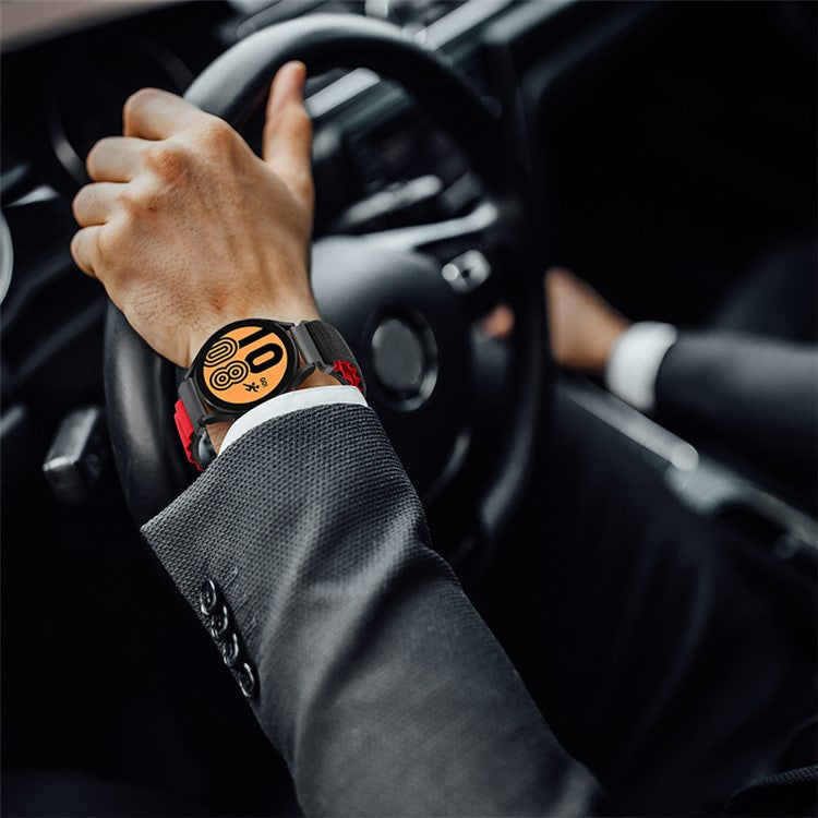 For Huawei / Samsung / Huami Amazfit GTS 4 / 3 / 2 / 1 / mini Watch Band Universal 20mm Nylon Wrist Strap - Black