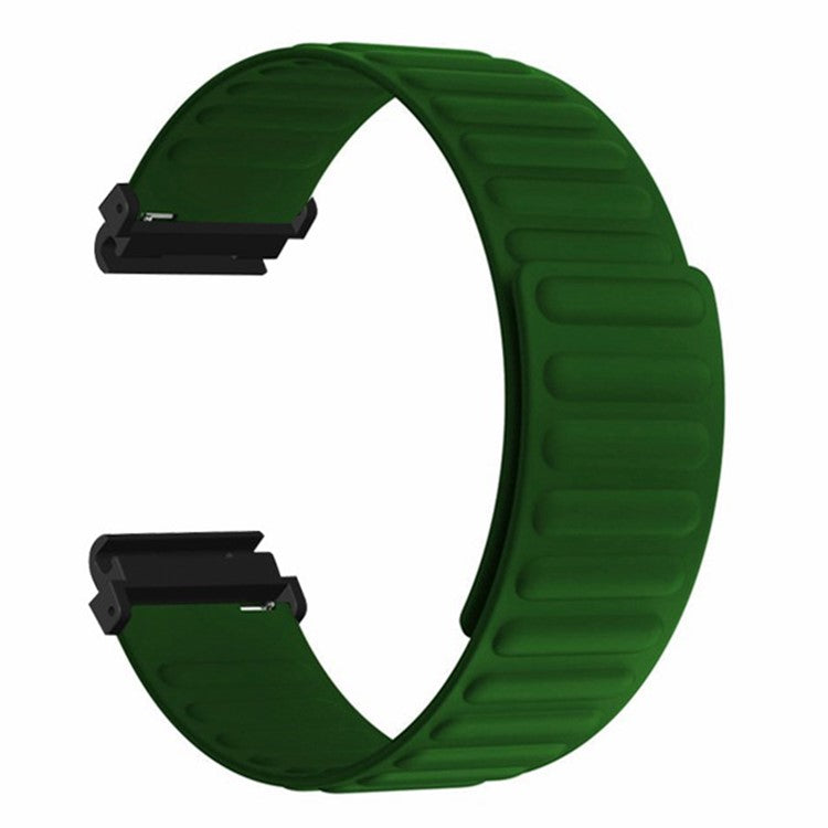For Garmin Fenix 7S / 6S / 5S Watch Band Replacement Magnetic Silicone Strap with 20mm PC Connector - Army Green