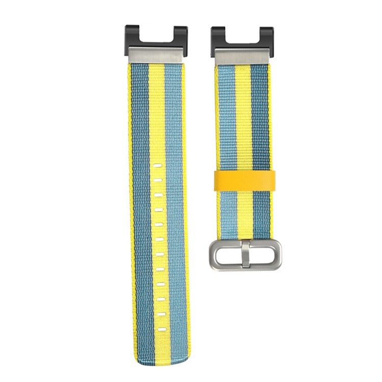 For Huami Amazfit T-Rex / T-Rex Pro Canvas Watch Band Quick Release Watch Strap with Stainless Steel Buckle - Lemon Yellow