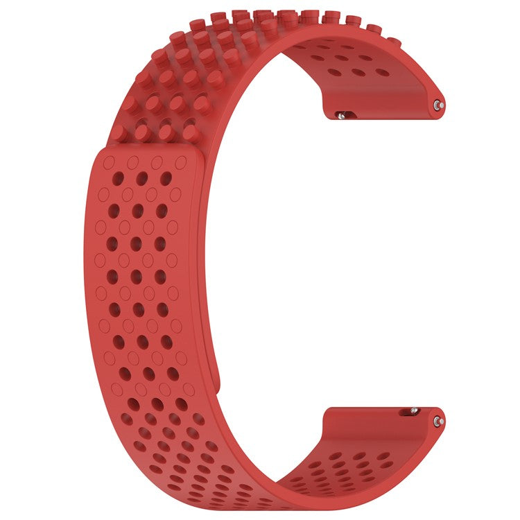 For Huami Amazfit GTR 4 46mm / Garmin Forerunner 255 / Huawei Watch 3 Pro Watch Strap 22mm Silicone Watch Band - Red
