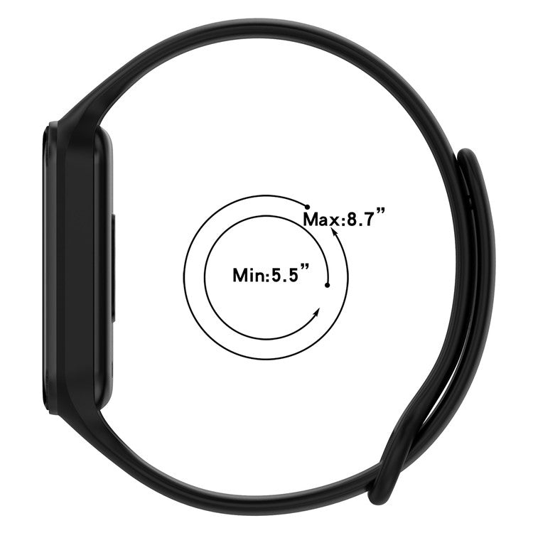 For Xiaomi Smart Band 8 Active / Redmi Band 2 Silicone Watch Band Replacement Wrist Strap with Watch Case - Orange