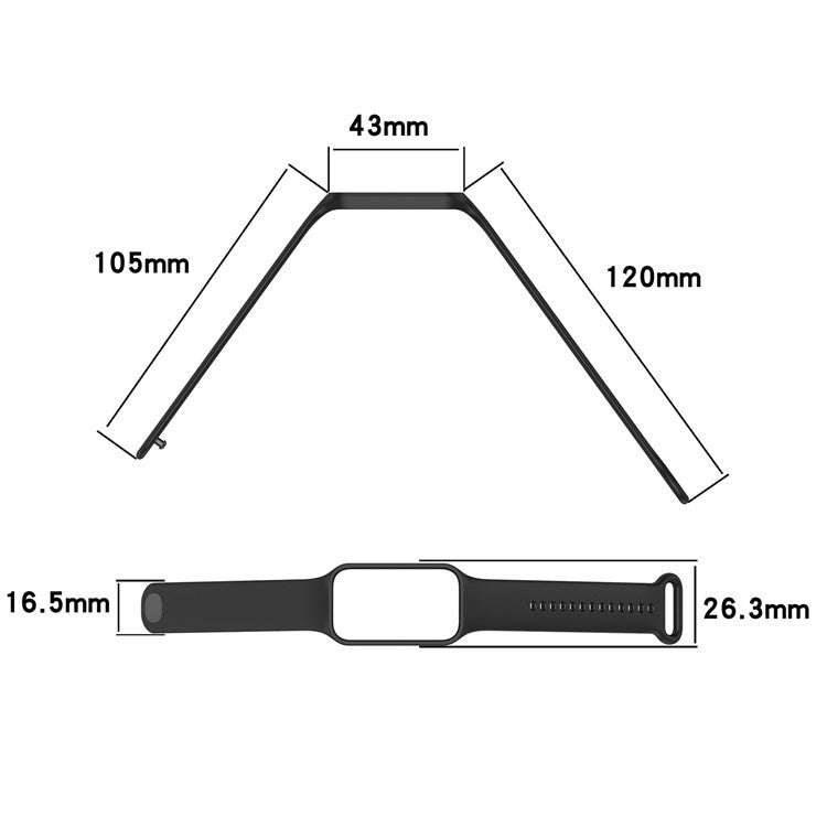 For Xiaomi Smart Band 8 Active / Redmi Band 2 Silicone Watch Band Replacement Wrist Strap with Watch Case - Orange