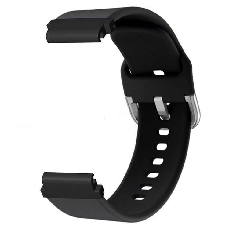 For Garmin Fenix 7S / 6S / 5S Watch Strap Silicone Breathable Replacement Bands with 20mm PC Connector - Black