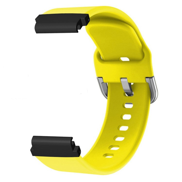 For Garmin Fenix 7S / 6S / 5S Watch Strap Silicone Breathable Replacement Bands with 20mm PC Connector - Yellow