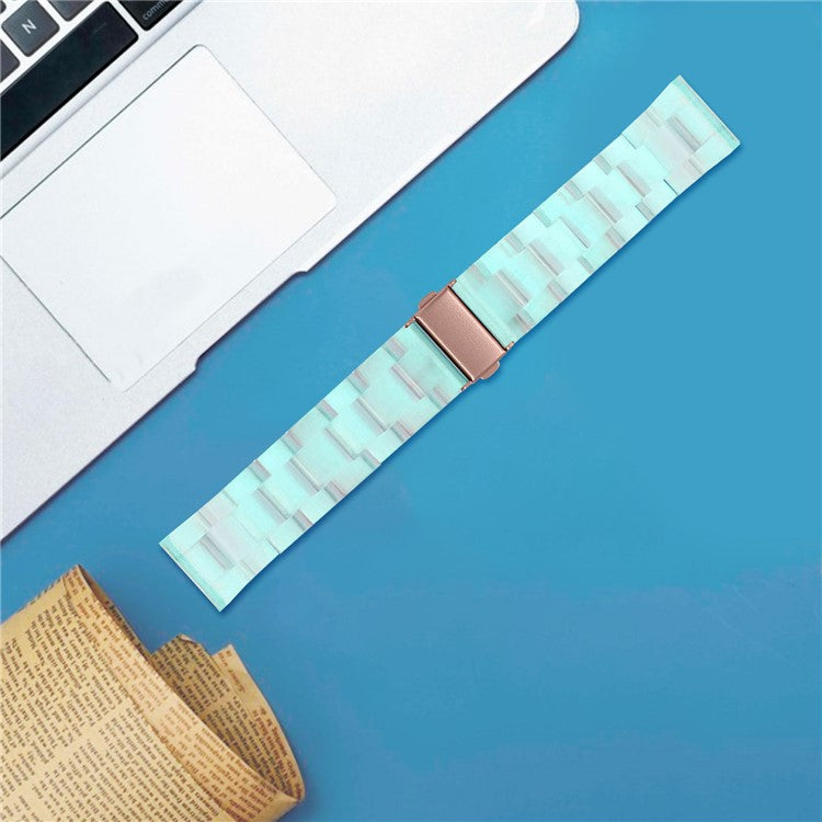 For Garmin Vivoactive 4 Replacement Watch Strap 22mm Waterproof Resin Watch Band - Phantom Green
