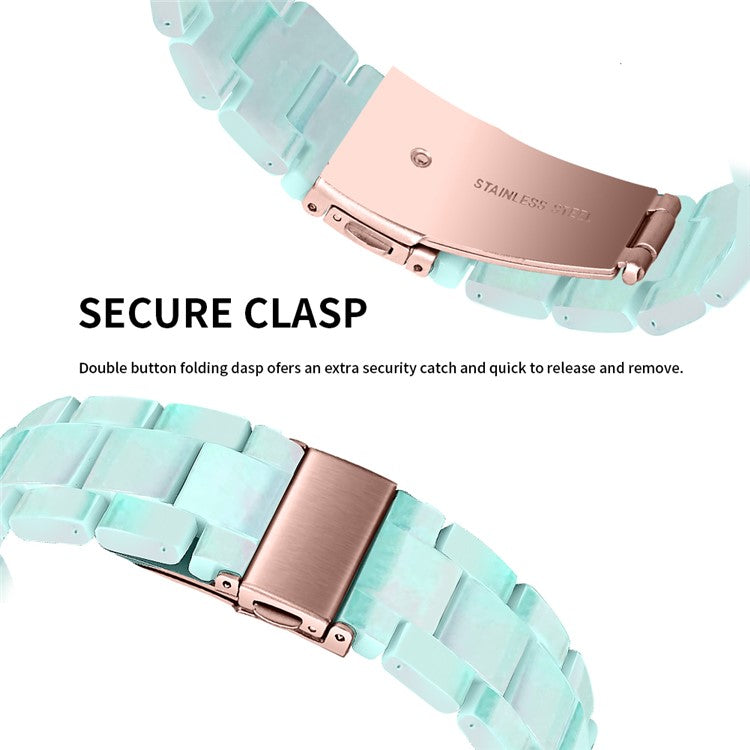 For Garmin Vivoactive 4 Replacement Watch Strap 22mm Waterproof Resin Watch Band - Phantom Green