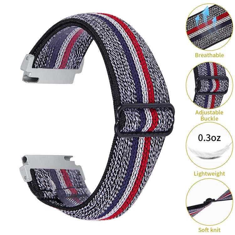 For Huawei Watch 4 Pro / Watch GT 3 / 2 46mm Nylon Watch Band 22mm Quick Release Replacement Elastic Watch Strap - 17#