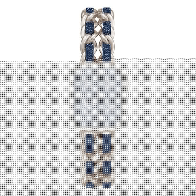 Watch Strap for Apple Watch Series 10 42mm / 9 8 7 41mm / SE (2023) SE (2022) SE 6 5 4 40mm / 3 2 1 38mm Chain Style Watch Band - Starlight+Dark Denim